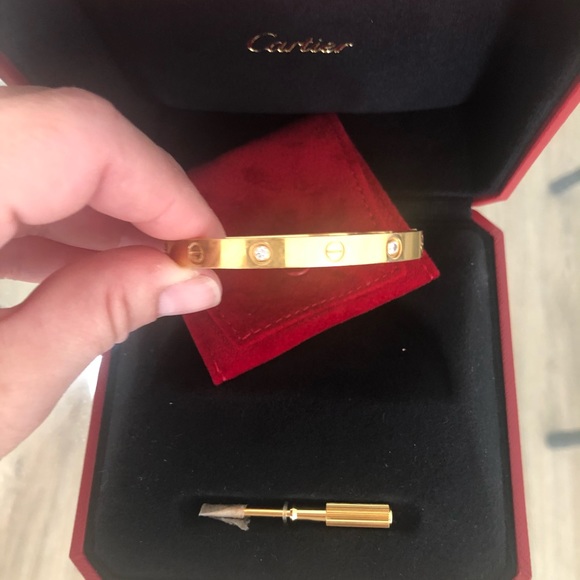 Authentic Cartier Love Bracelet with diamonds 17” - Picture 3 of 5